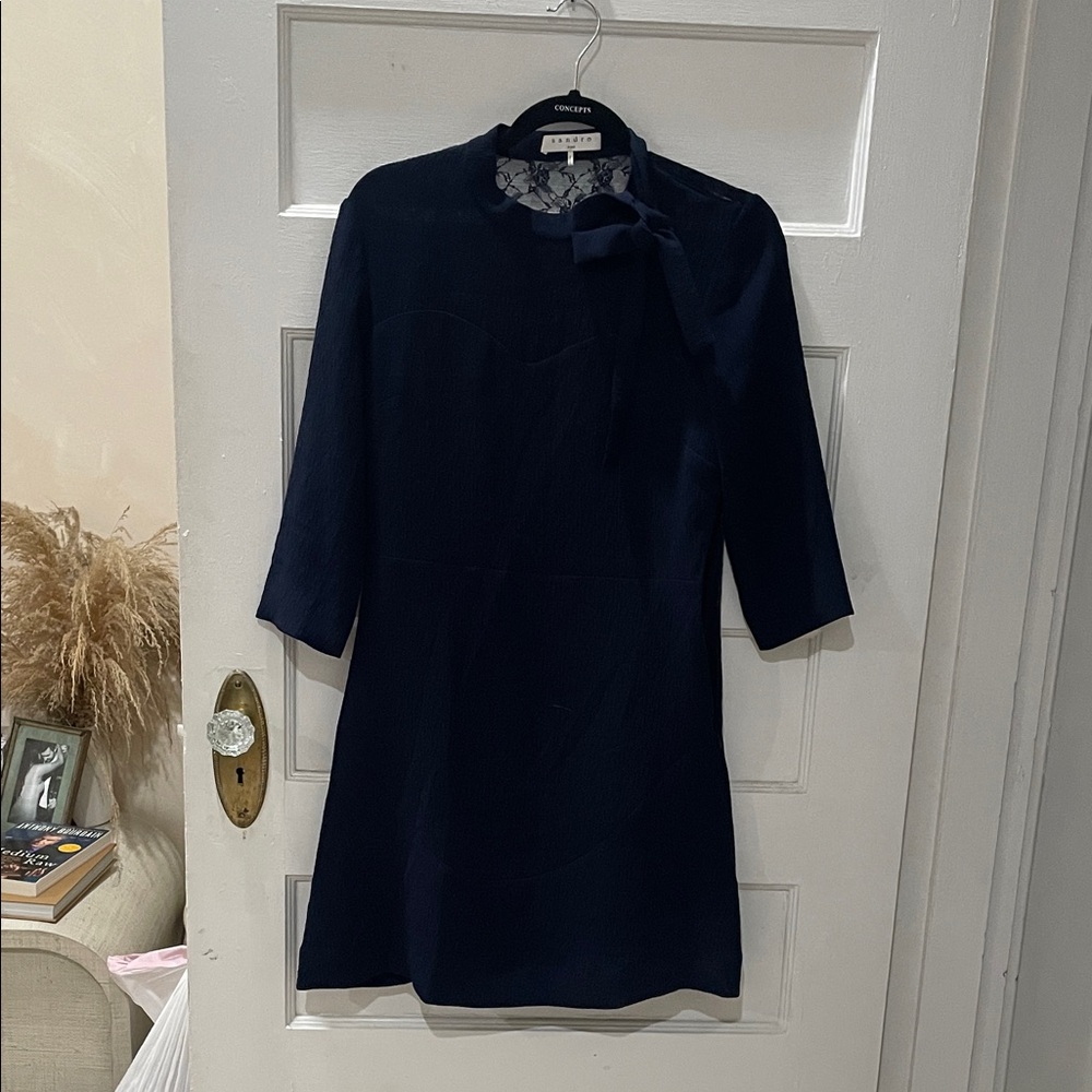 Sandro Dark Blue Mini Dress